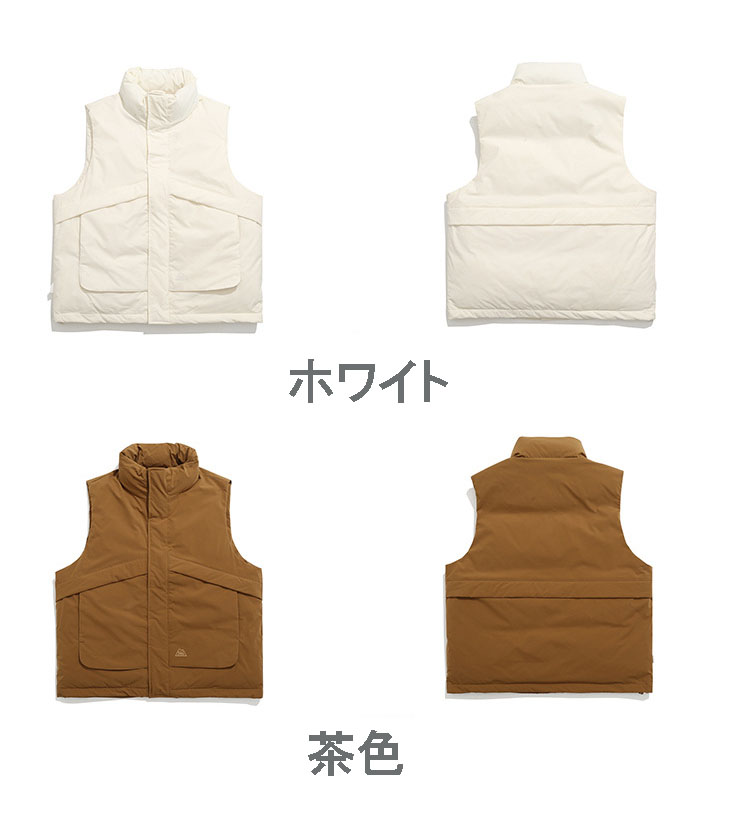 メンズ ベスト メンズ ダウンベスト 防寒 ノースリーブ 全４色展開