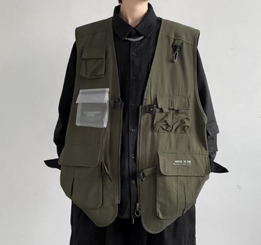 ベスト メンズ 男性用多機能ポケット付き夏用ベスト