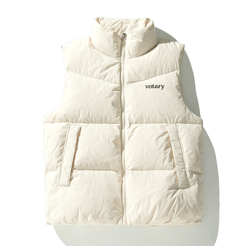 メンズ ベスト 男女兼用ダウンベスト防寒袖なし羽織り全3色