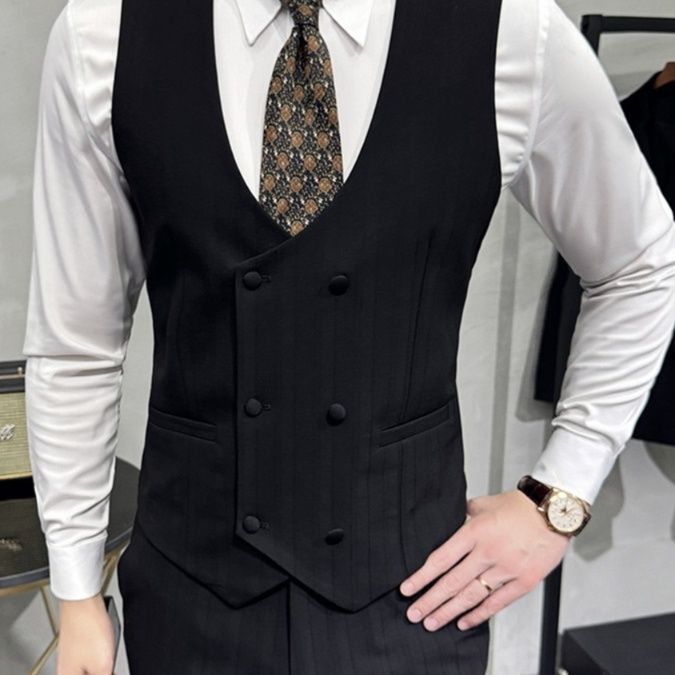 ベスト メンズ スーツ 紳士の品格 ダブルボタンベスト