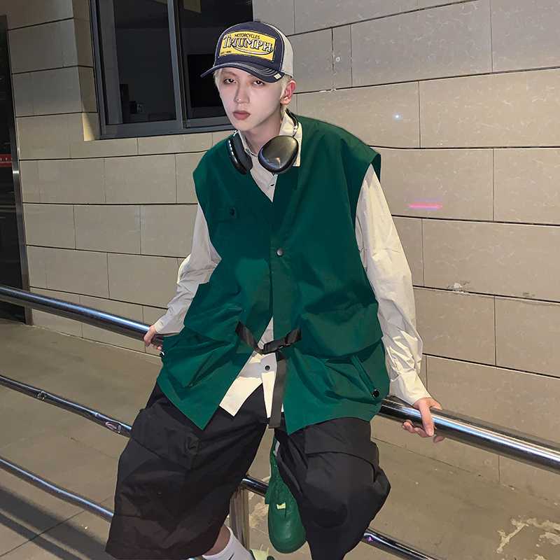 ベスト メンズ ナイロン ストリート風ノースリーブベス