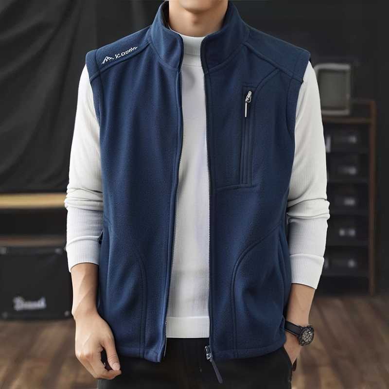 ベスト メンズ フリース 立ち襟デザインフリースベスト