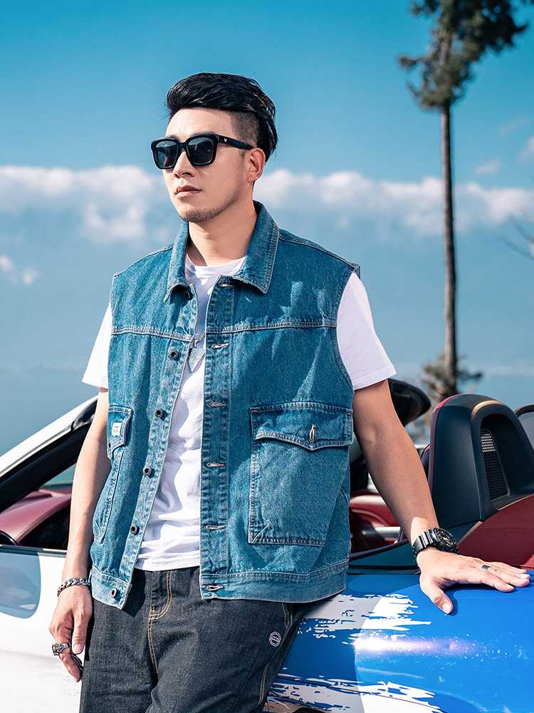 ベスト メンズ デニム クラシックビッグポケットデニムベスト