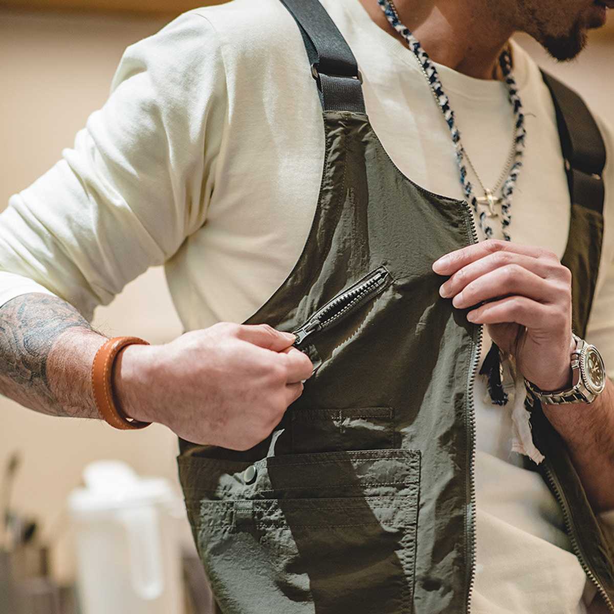 ベスト メンズ ナイロン ユーティリティ機能性ベスト