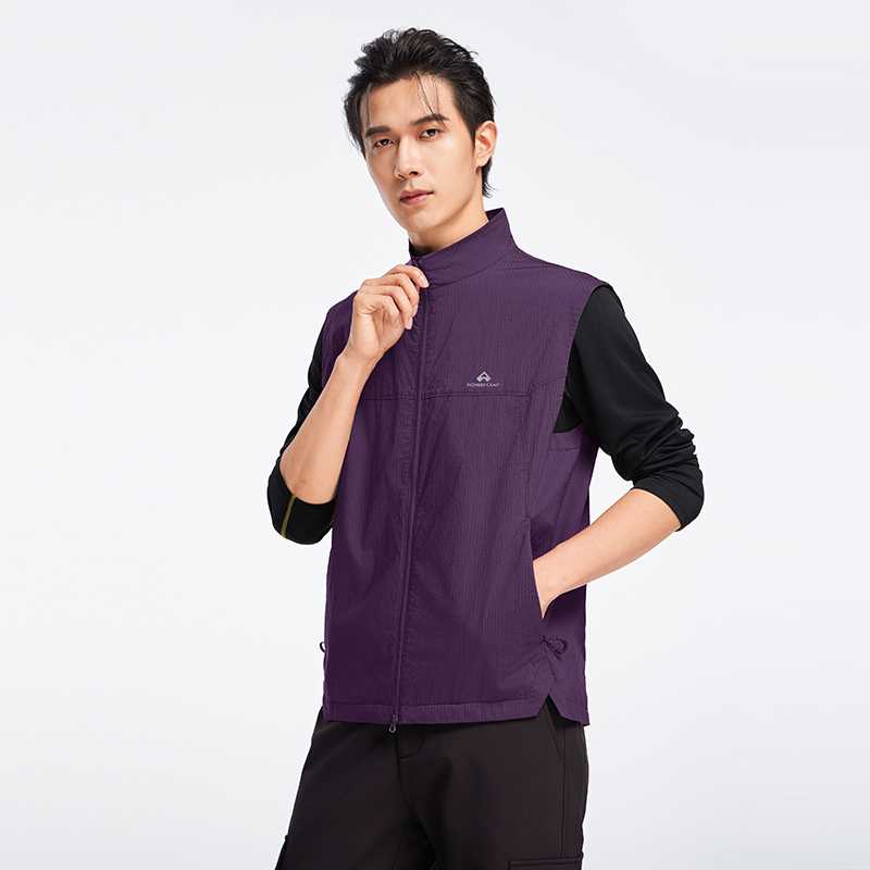 ベスト メンズ ナイロン スタンドカラー 軽量ナイロンベスト