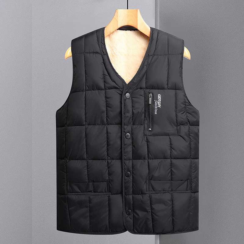 ベスト メンズ スクエアキルティング軽量ダウンベスト