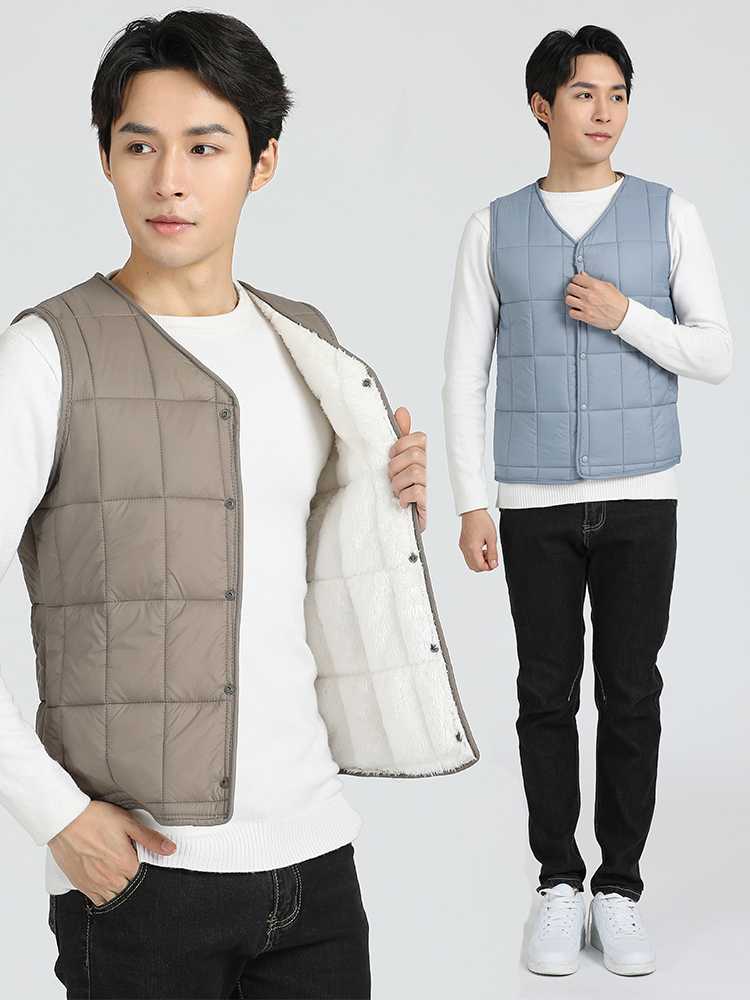 ベスト メンズ 軽量キルティングボアベスト