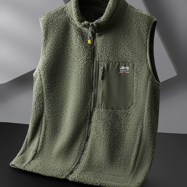 メンズ ベスト もこもこボア素材 保温性抜群 メンズベスト