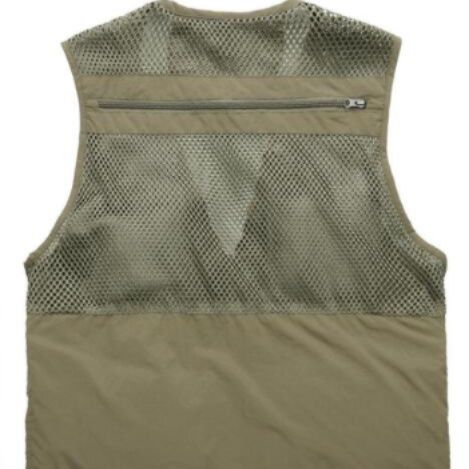 メンズベストナイロン釣り用多機能ポケット付き