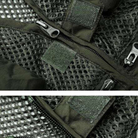 メンズベストナイロン釣り用多機能ポケット付き