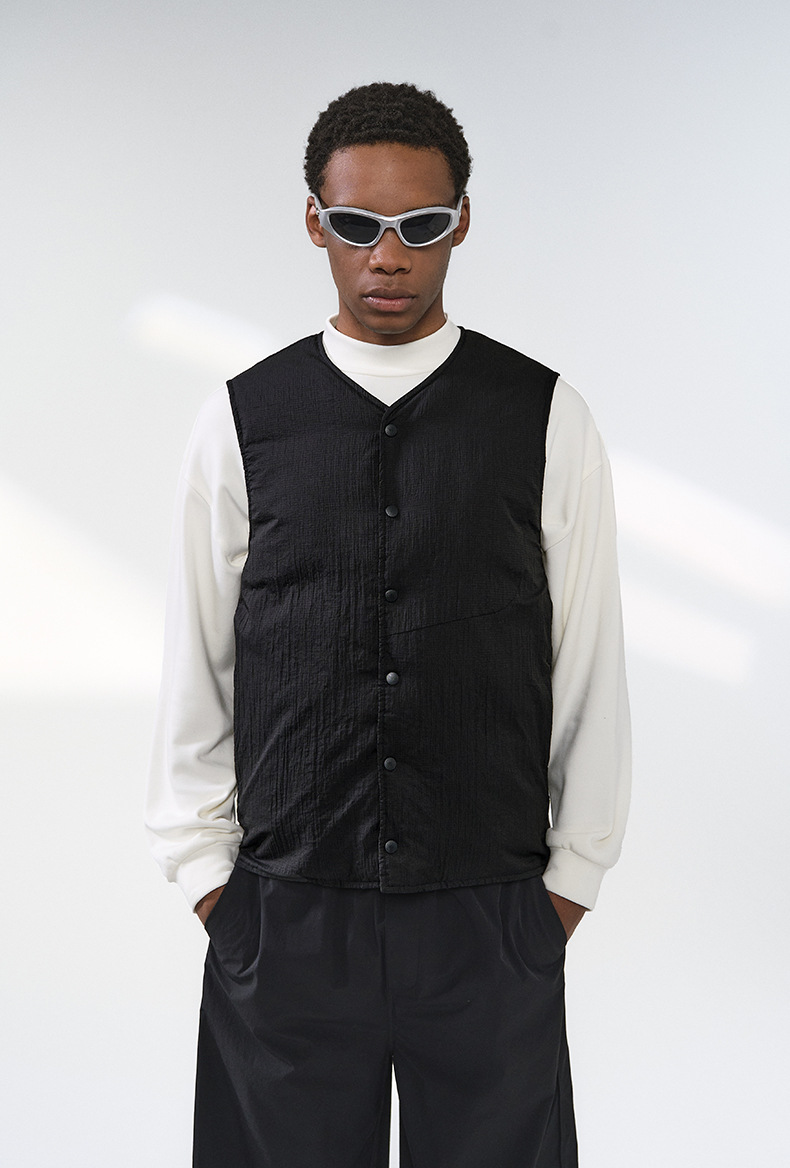 メンズ ベスト メンズ軽量ダウンベスト収納袋付き薄手