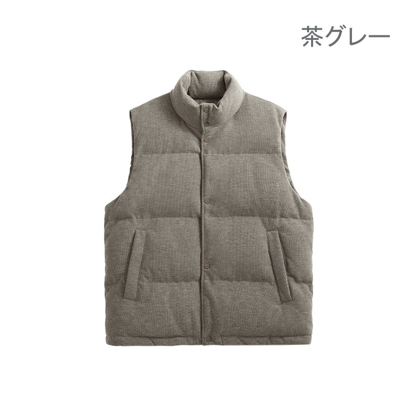 メンズ ベスト メンズ ダウンベスト 防寒 袖なし アウター 全2色
