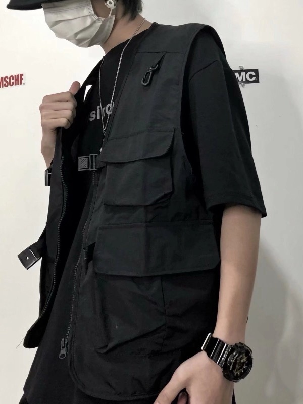 メンズ ベスト メンズ 多機能ポケット付きワークベスト