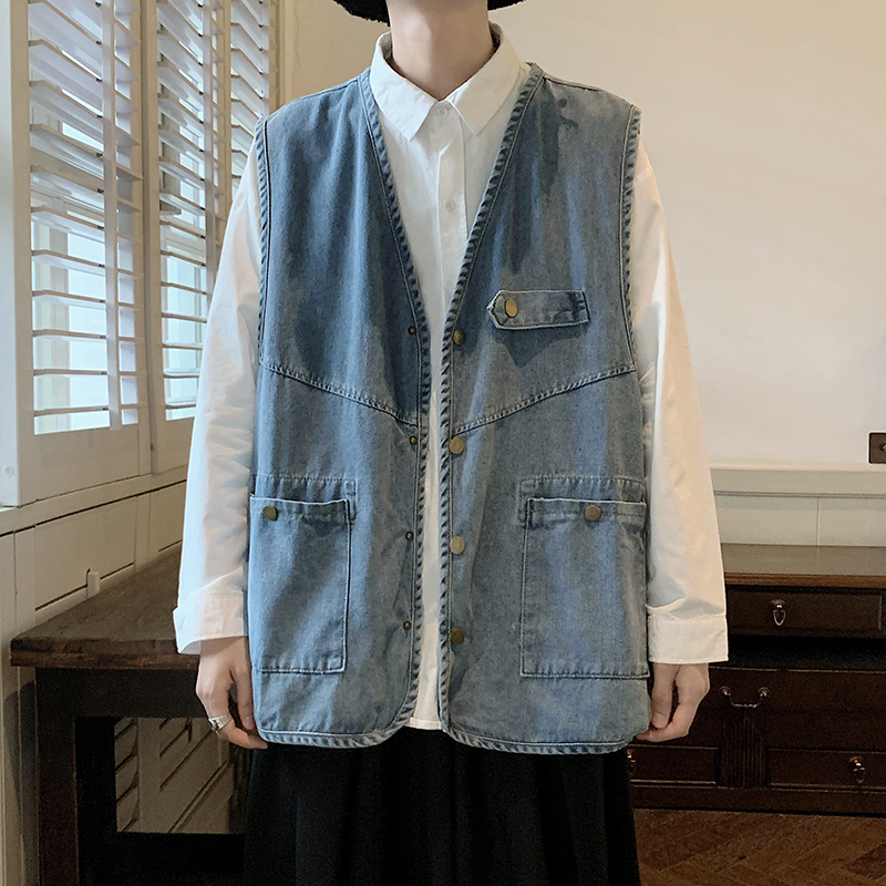 ベスト メンズ デニム 上質素材