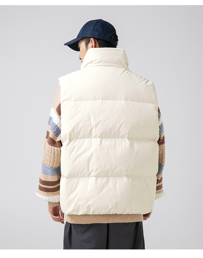 メンズ ベスト 男女兼用ダウンベスト防寒袖なし羽織り全3色