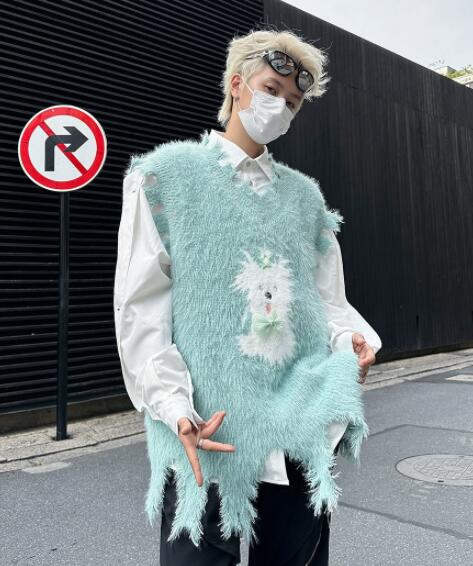 メンズ ベスト メンズ ニットベスト 秋冬 ふわふわ 暖かい セーター