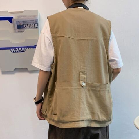 メンズ ベスト メンズ 多機能ポケット ベスト ノースリーブ 夏物