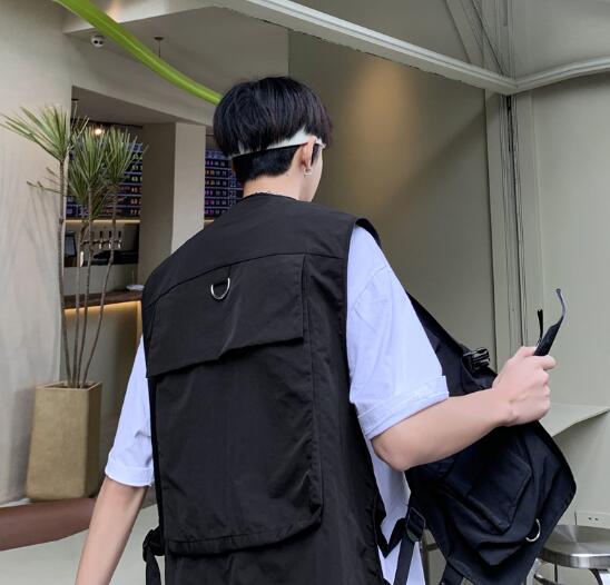 ベスト メンズ メンズ多機能ポケットベスト夏用ワーク