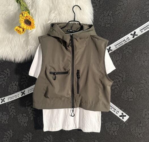 メンズ ベスト メンズ フード付きベスト ノースリーブ アウター