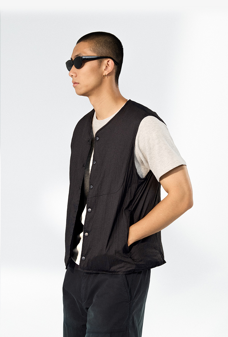 メンズ ベスト メンズ軽量ダウンベスト収納袋付き薄手