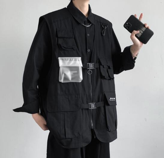 ベスト メンズ 男性用多機能ポケット付き夏用ベスト