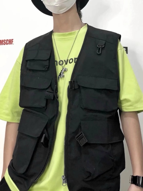 メンズ ベスト メンズ 多機能ポケット付きワークベスト