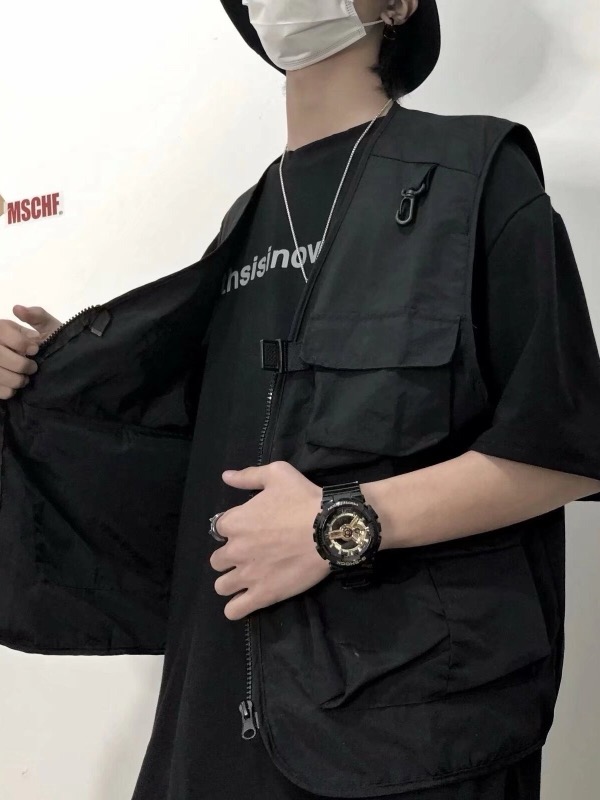 メンズ ベスト メンズ 多機能ポケット付きワークベスト