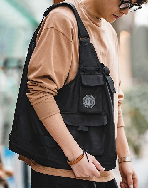 メンズ ベスト メンズ 多機能ポケット付きベスト 男女兼用 全２色