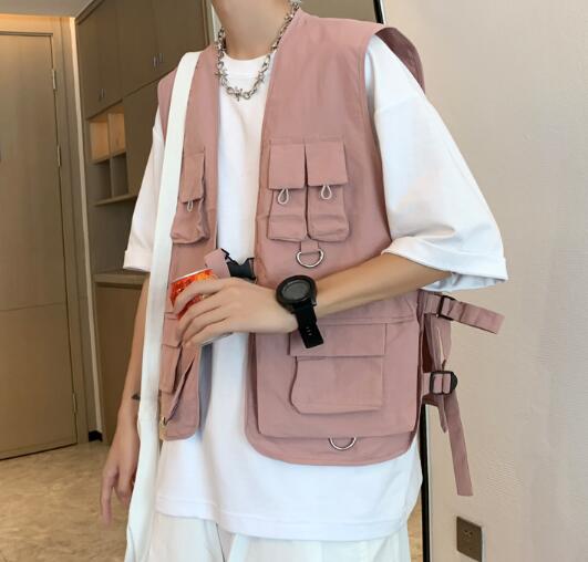ベスト メンズ メンズ多機能ポケットベスト夏用ワーク