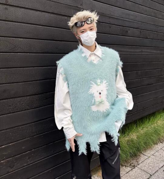 メンズ ベスト メンズ ニットベスト 秋冬 ふわふわ 暖かい セーター