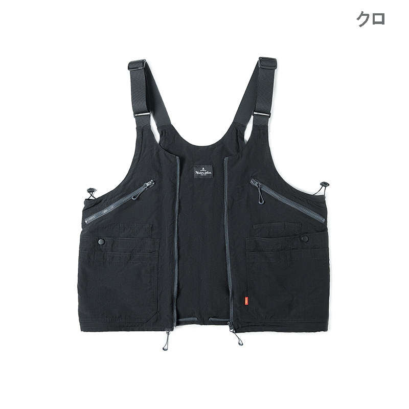 メンズ ベスト メンズ 多機能ポケット付きベスト カーキ色 男女兼用