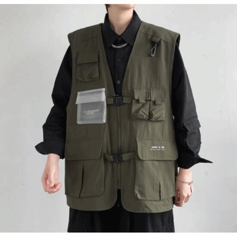ベスト メンズ 男性用多機能ポケット付き夏用ベスト