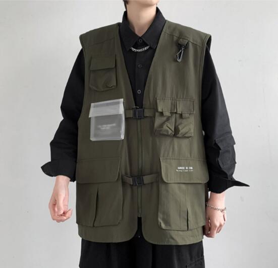 ベスト メンズ 男性用多機能ポケット付き夏用ベスト