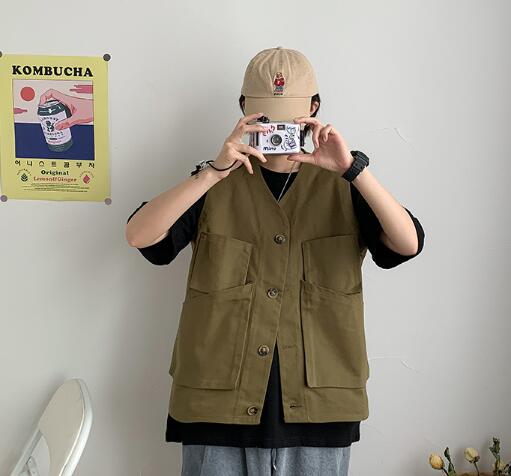 ベスト メンズ メンズ カジュアル ベスト ワーク風 ノースリーブ アウター