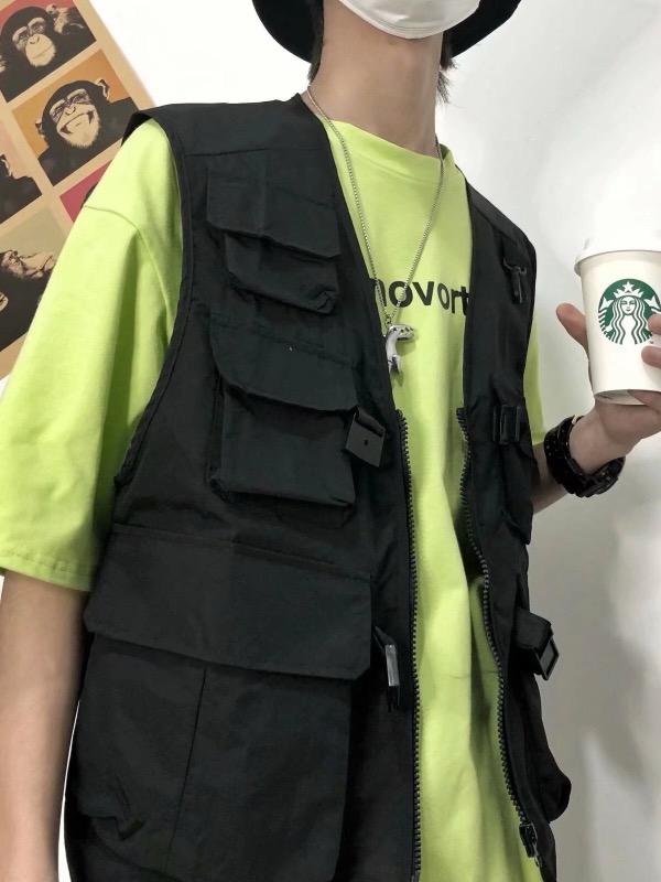 メンズ ベスト メンズ 多機能ポケット付きワークベスト