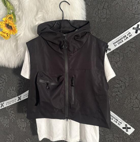 メンズ ベスト メンズ フード付きベスト ノースリーブ アウター