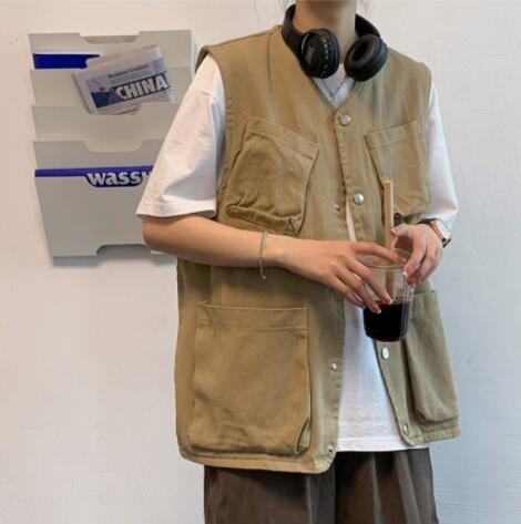 メンズ ベスト メンズ 多機能ポケット ベスト ノースリーブ 夏物