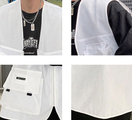 メンズ ベスト メンズ多機能メッシュベスト夏用軽量アウター