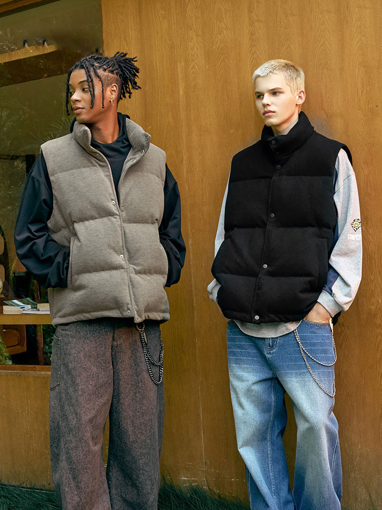 メンズ ベスト メンズ ダウンベスト 防寒 袖なし アウター 全2色