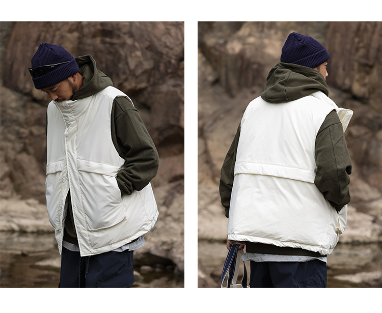 メンズ ベスト メンズ ダウンベスト 防寒 ノースリーブ 全４色展開