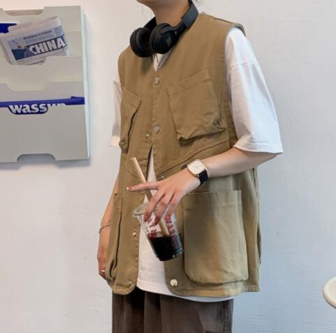 メンズ ベスト メンズ 多機能ポケット ベスト ノースリーブ 夏物