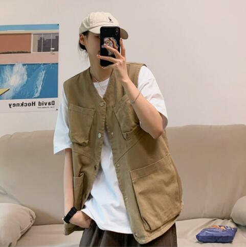 メンズ ベスト メンズ 多機能ポケット ベスト ノースリーブ 夏物