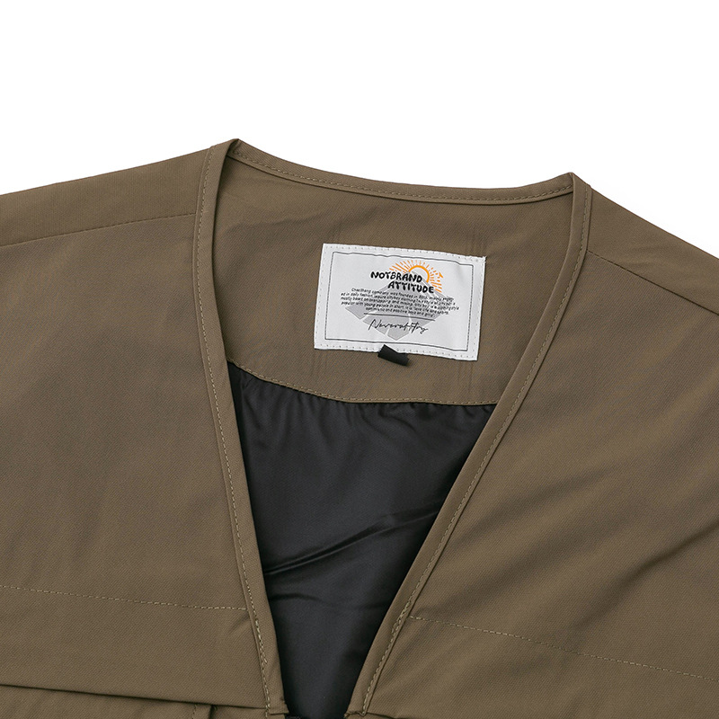 メンズ ベスト 多機能ポケット付きアウトドアベスト アーミーグリーン