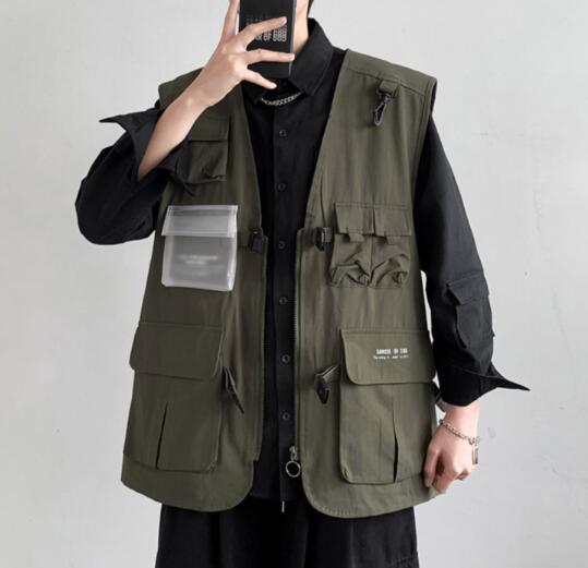 ベスト メンズ 男性用多機能ポケット付き夏用ベスト