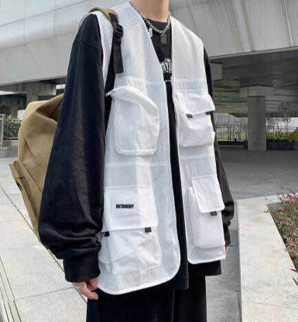 メンズ ベスト メンズ多機能メッシュベスト夏用軽量アウター