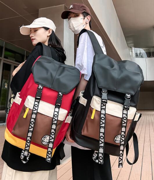 大容量リュック 大容量多色切替リュック男女兼用通学旅行