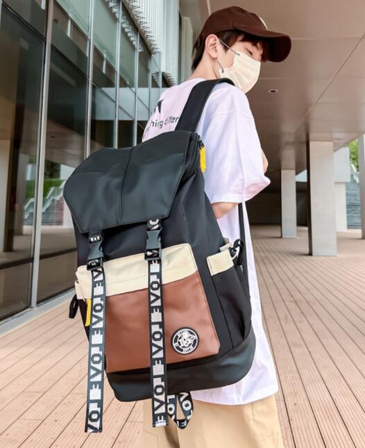 大容量リュック 大容量多色切替リュック男女兼用通学旅行