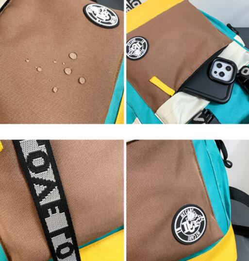 大容量リュック 大容量多色切替リュック男女兼用通学旅行