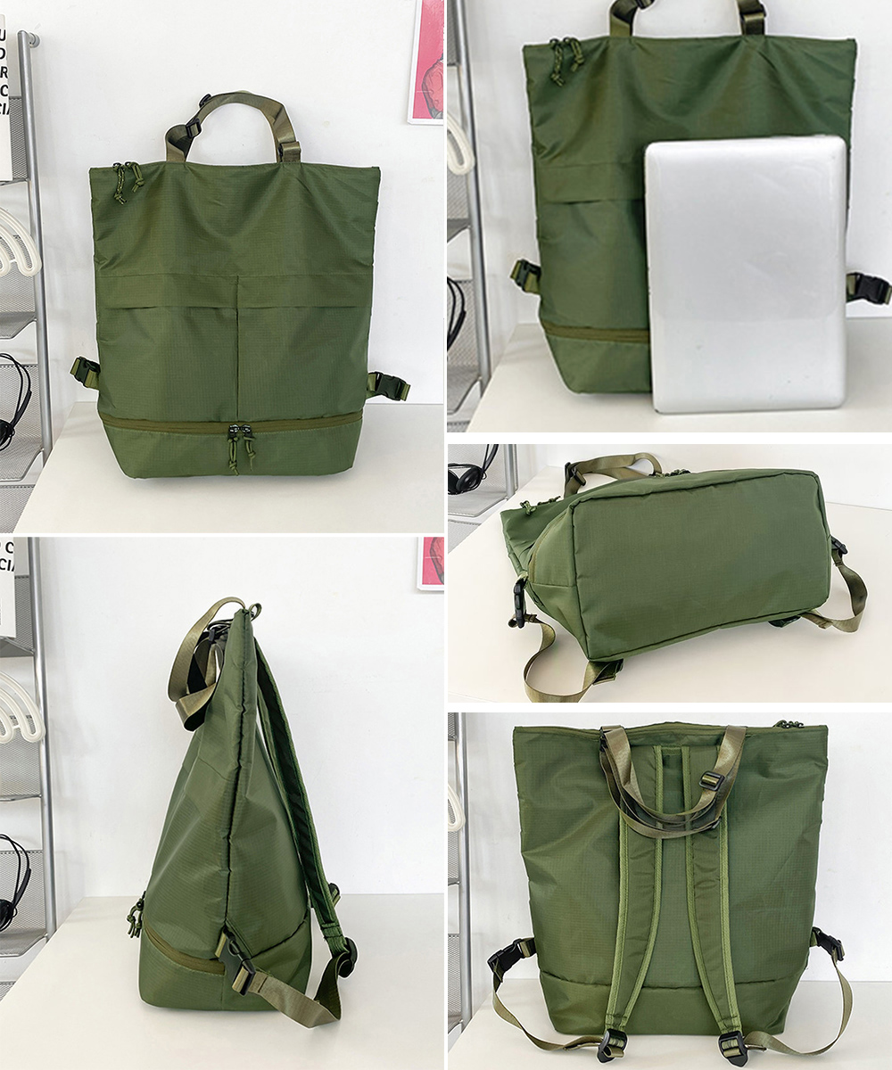 大容量リュックサック三用バッグ靴入れ付き