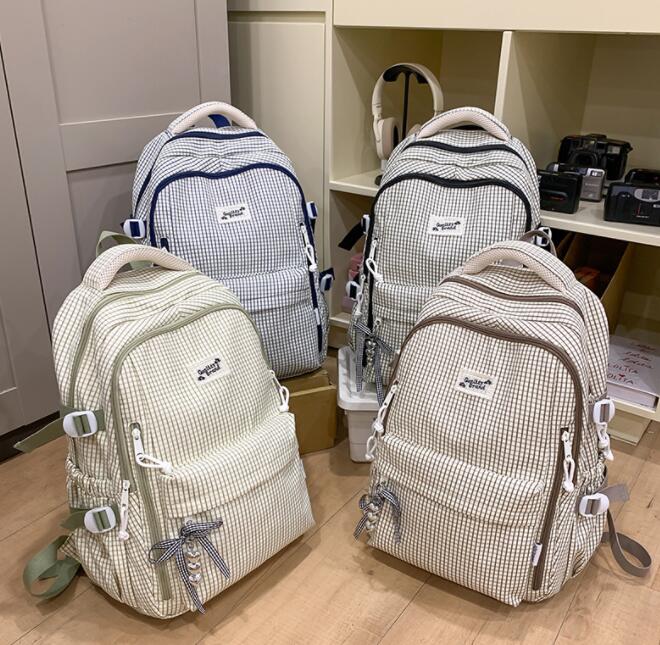 大容量リュック 大容量チェック柄リュック多機能背負い鞄